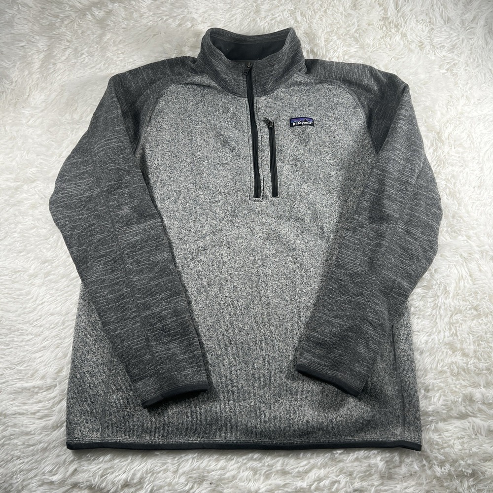 Patagonia Gray Heathered Quarter-Zip Pullover
